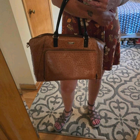 Kate Spade large, ostrich handbag - Picture 5 of 5